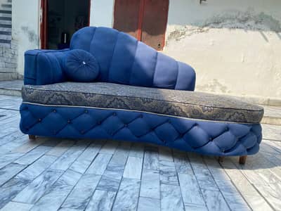 3 Seater Luxury Blue Sofa Set – Used | Excellent Condition