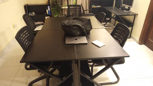 2 Black Office Table available for sale