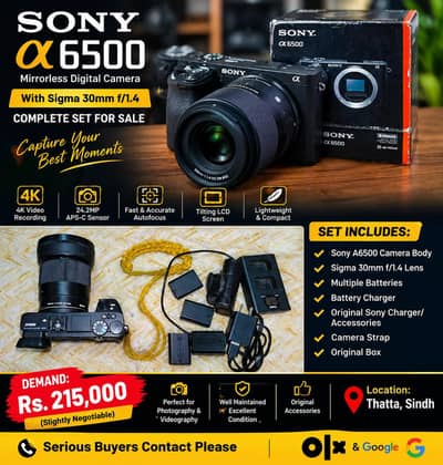 **Sony Alpha A6500** بہترین حالت میں فروخت کے لیے دستیاب ہے۔ 215000
