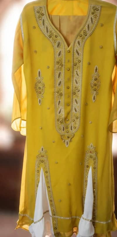 mustard short frock