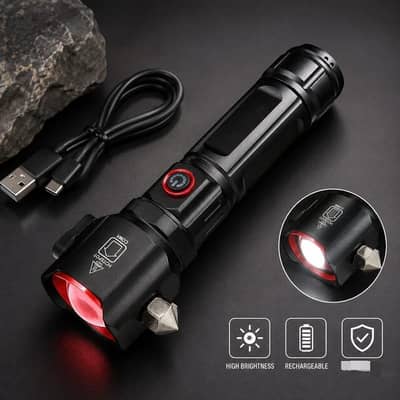 Multi-Functional Tactical Emergency Flashlight & Power Bank