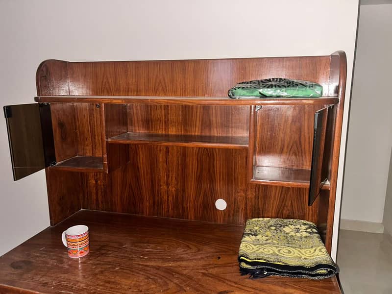 Wooden Computer/Study Table with Hutch & Storage 1