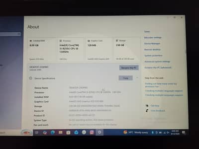 Dell latitude 3490 Core I5 8th Gene 8 gb ram 256 gb SSD All ok