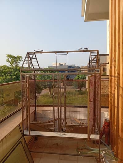 Large 6ft Parrot Cage – Strong Iron, Spacious & Good Condition