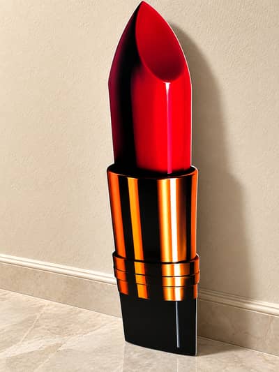 3d lipstick with lights and medora logo wih lights in 3d