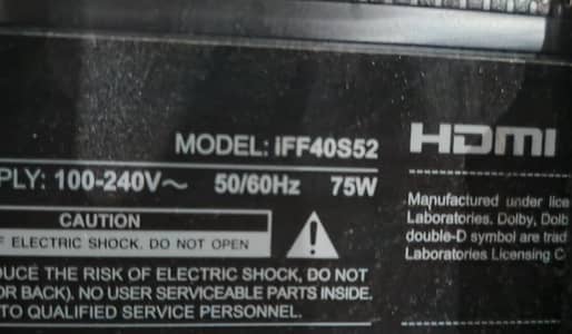 IFFALCON TCL 40 inch used