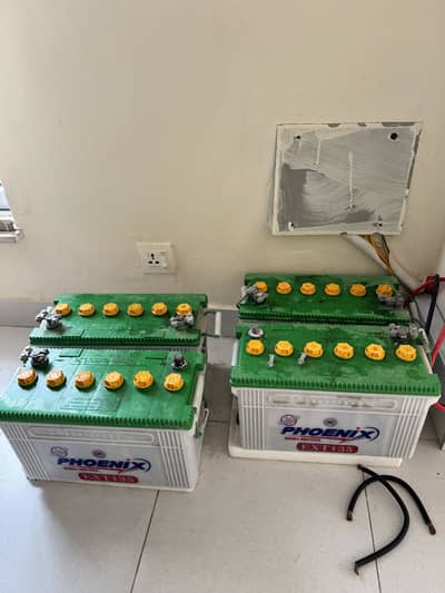 4 batteries