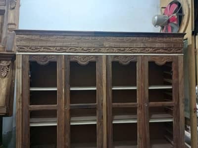 kora wood showcase without mirror and polish