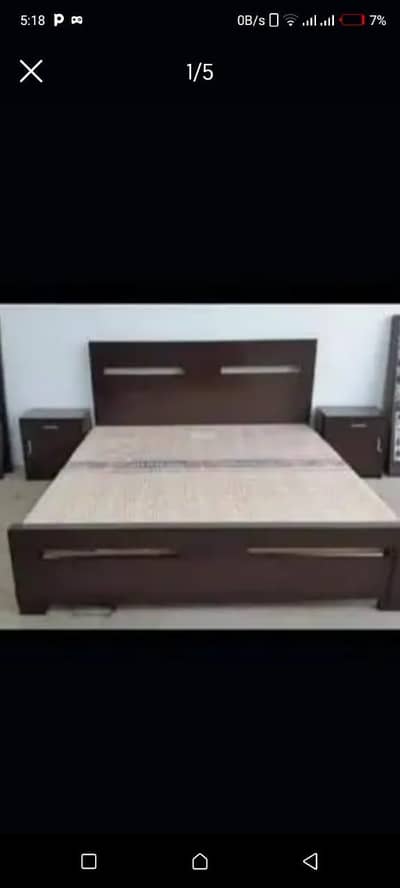 Simple and decent king size double bed WhatsApp no 0327 6047814