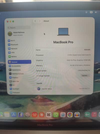 MacBook Pro 2020 Intel Core i5 | 16GB RAM | 500GB Storage | Touch Bar