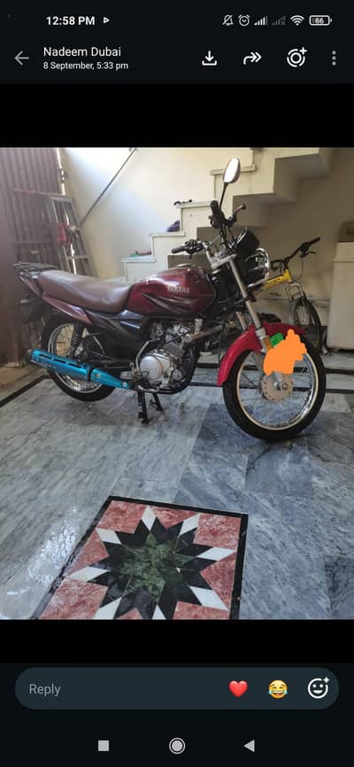 Yamaha 125 self start bike