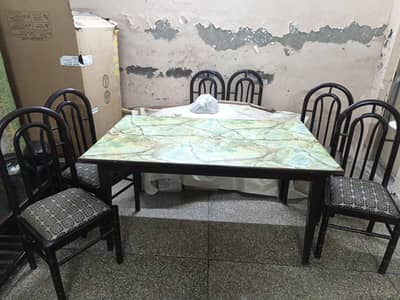 6 Seater Dining Table with 6 Chairs