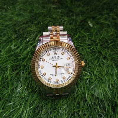 Rolex date and time both watches