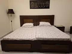 Single bed set with Mattress Almost New with Strong Structure