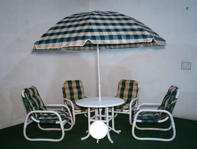 Premium Outdoor Furniture Set - Garden Table, Chairs & Umbrella Set