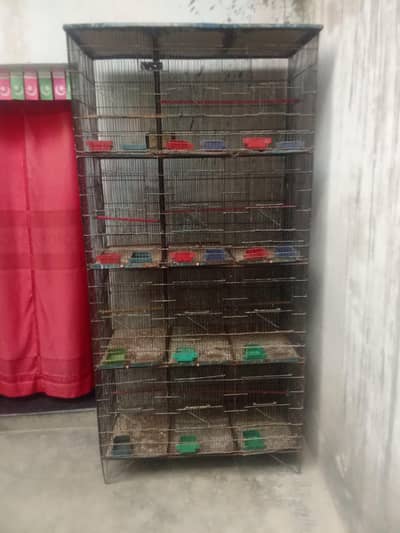 used 12 Compartment Bird Cage - Strong Metal Cage for Sale.