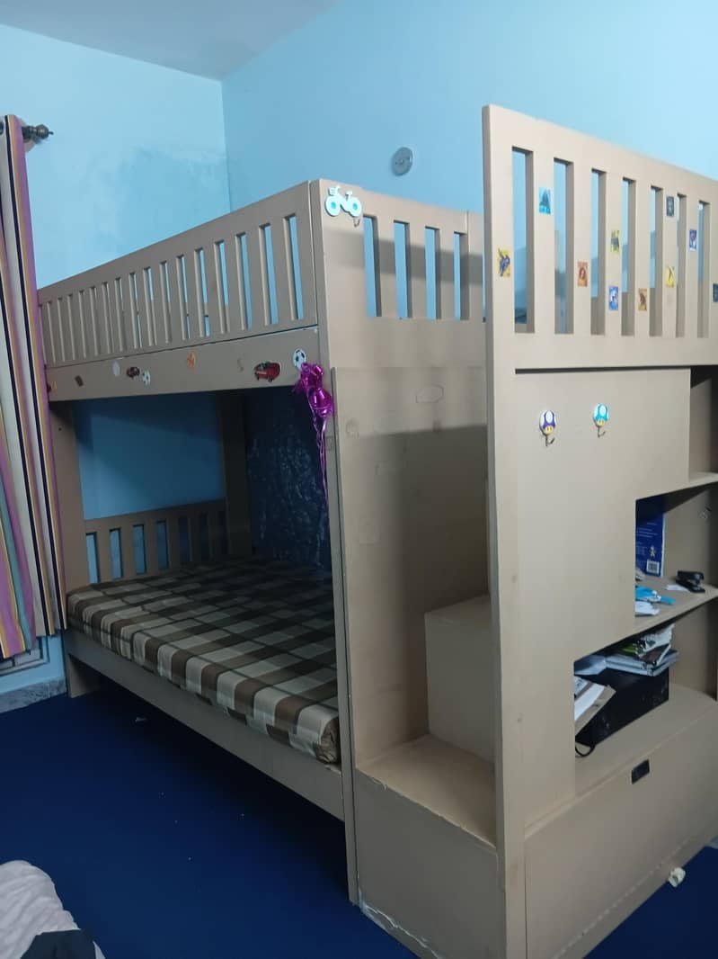 Bunk Bed, Kids Table & Cupboad (plastic) 3