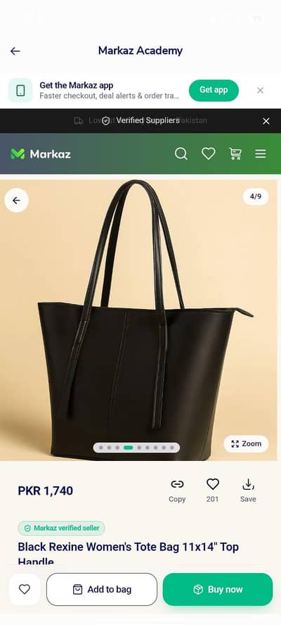 Black Designer Women's tote bag - COD -Peshawar