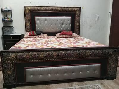 Double King Size Bed +Side Tables + Dressing Table + 2 Room Chairs