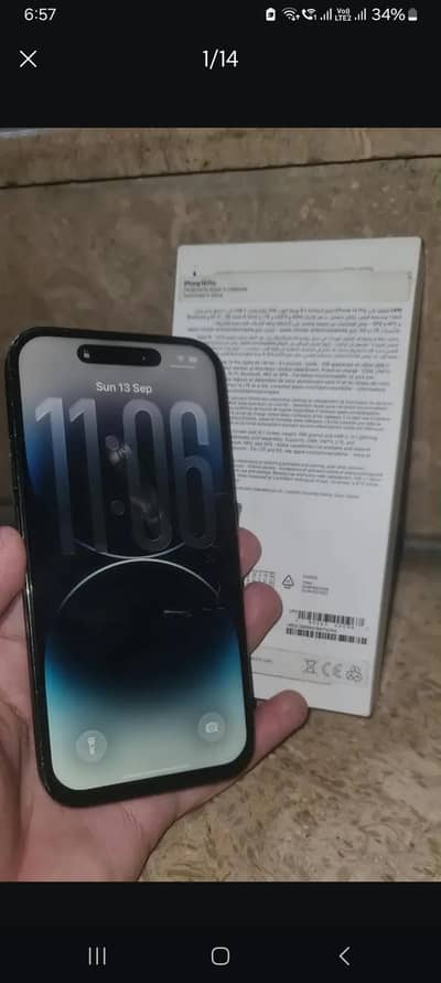 Apple iPhone 14 Pro factory unlock with box 4 month sime time