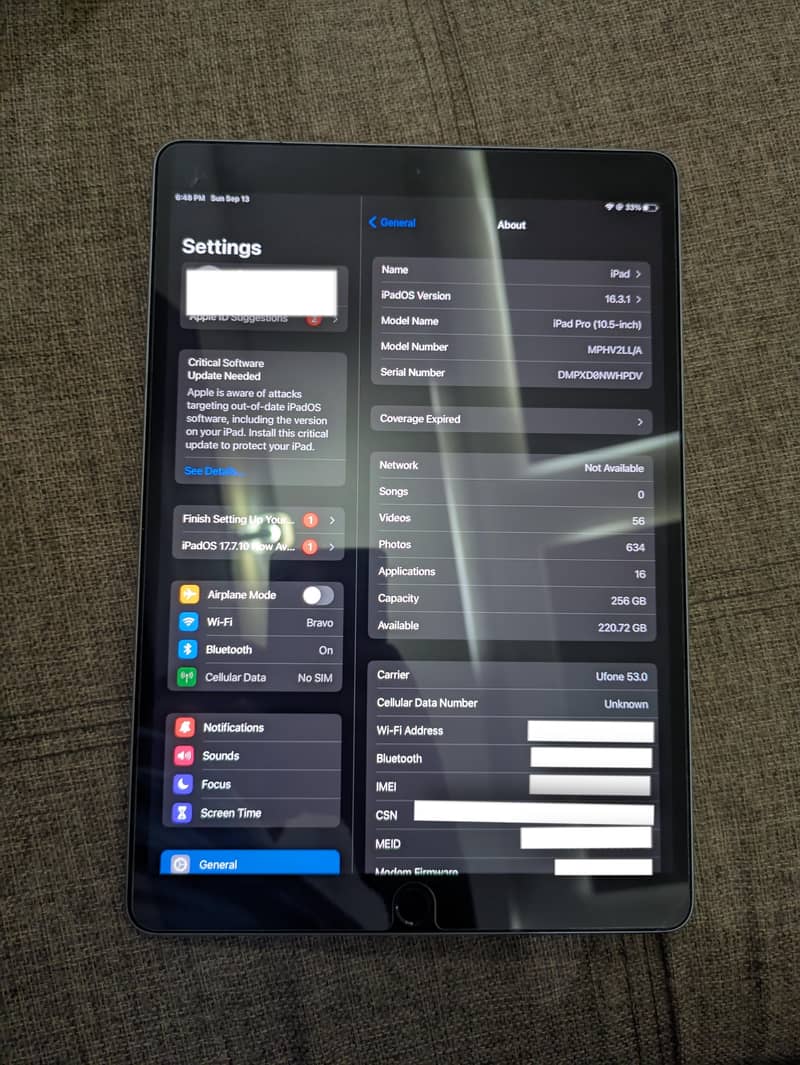 iPad pro 10.5 6