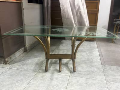 Small glass dining table