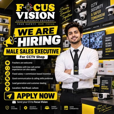 Male Sales Executive Required – Freshers Welcome |