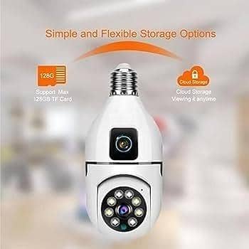 E27 WiFi Bulb Camera 360° HD CCTV Wireless Security Camera