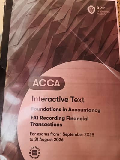 ACCA FA1 Study text Bpp