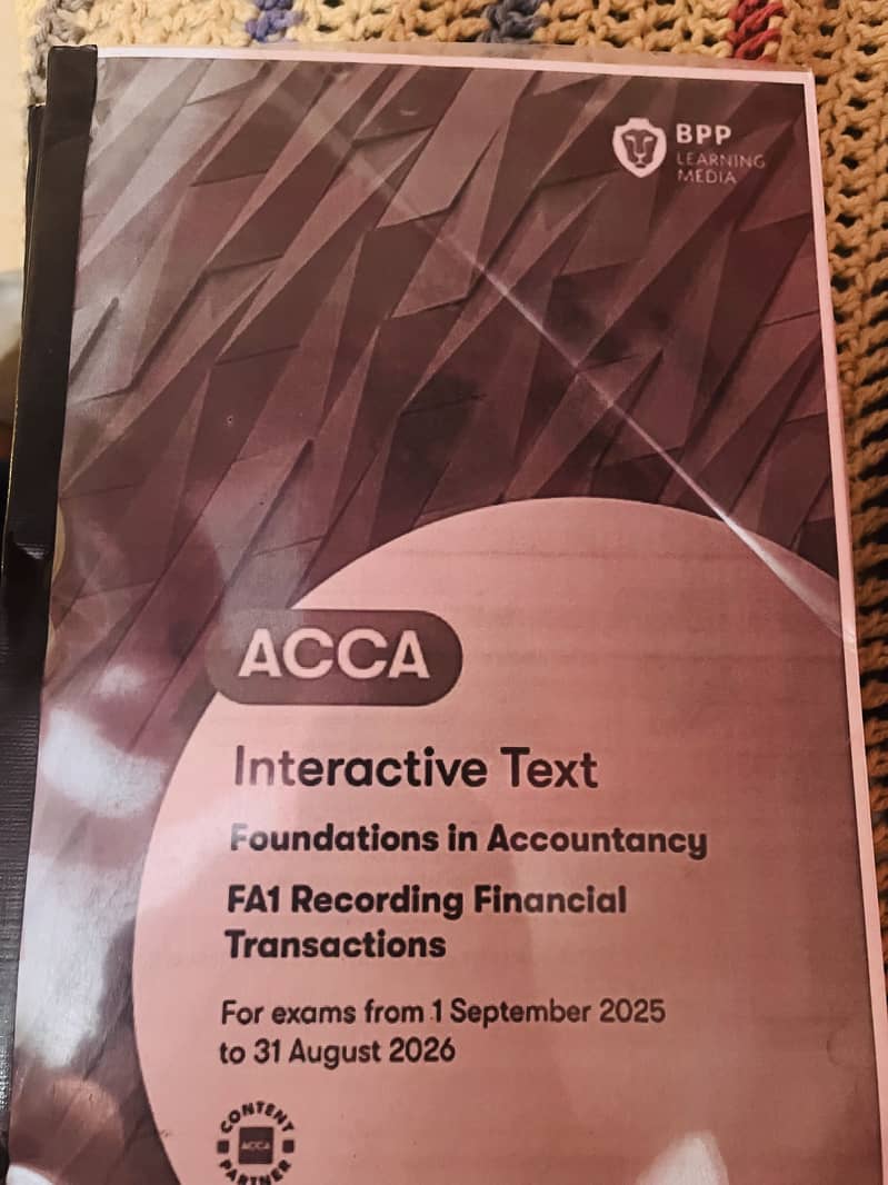 ACCA FA1 Study text Bpp 1