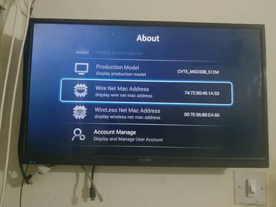 Samsung Android LED 32 inches