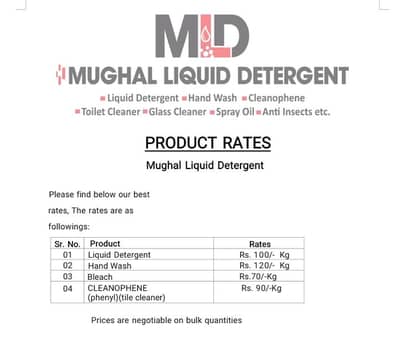 Mughal Liquid Detergents