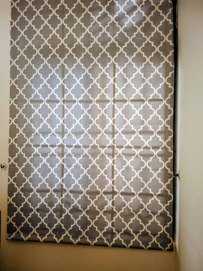 Grey Window Blinds 2 window set