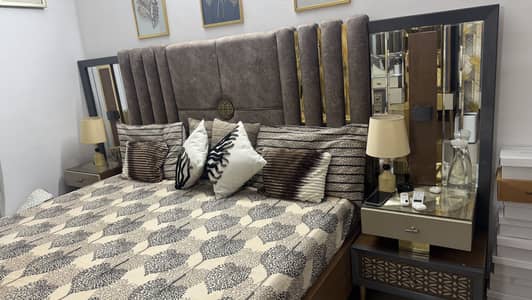 Whole bed set with dressing and sliding wardrobe