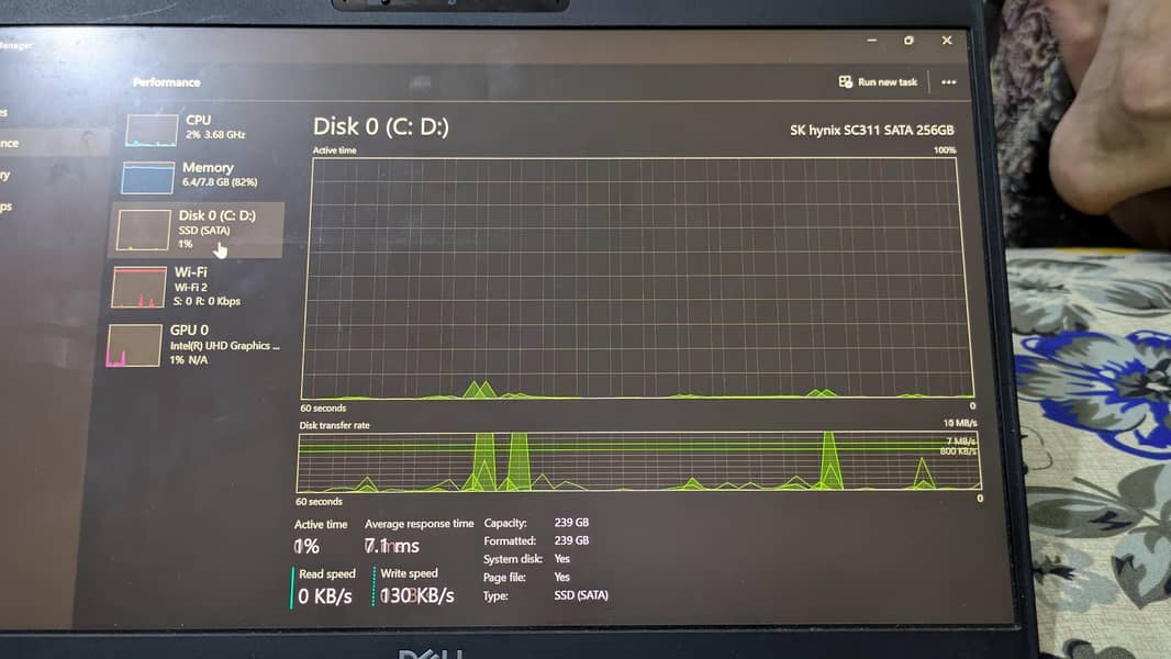 dell core i7 10th gen, 10/10, touch panel 6