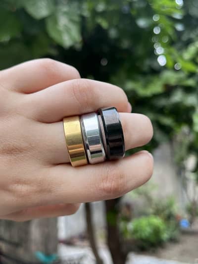 Men’s Stainless Steel Ring – Black, Gold & Silver – Stylish & Durable