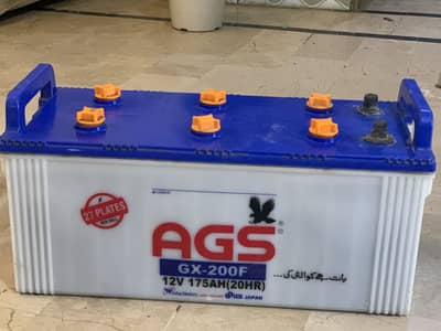 AGS GX-200F 27 plate battery 175 ampere 1 month checking warranty