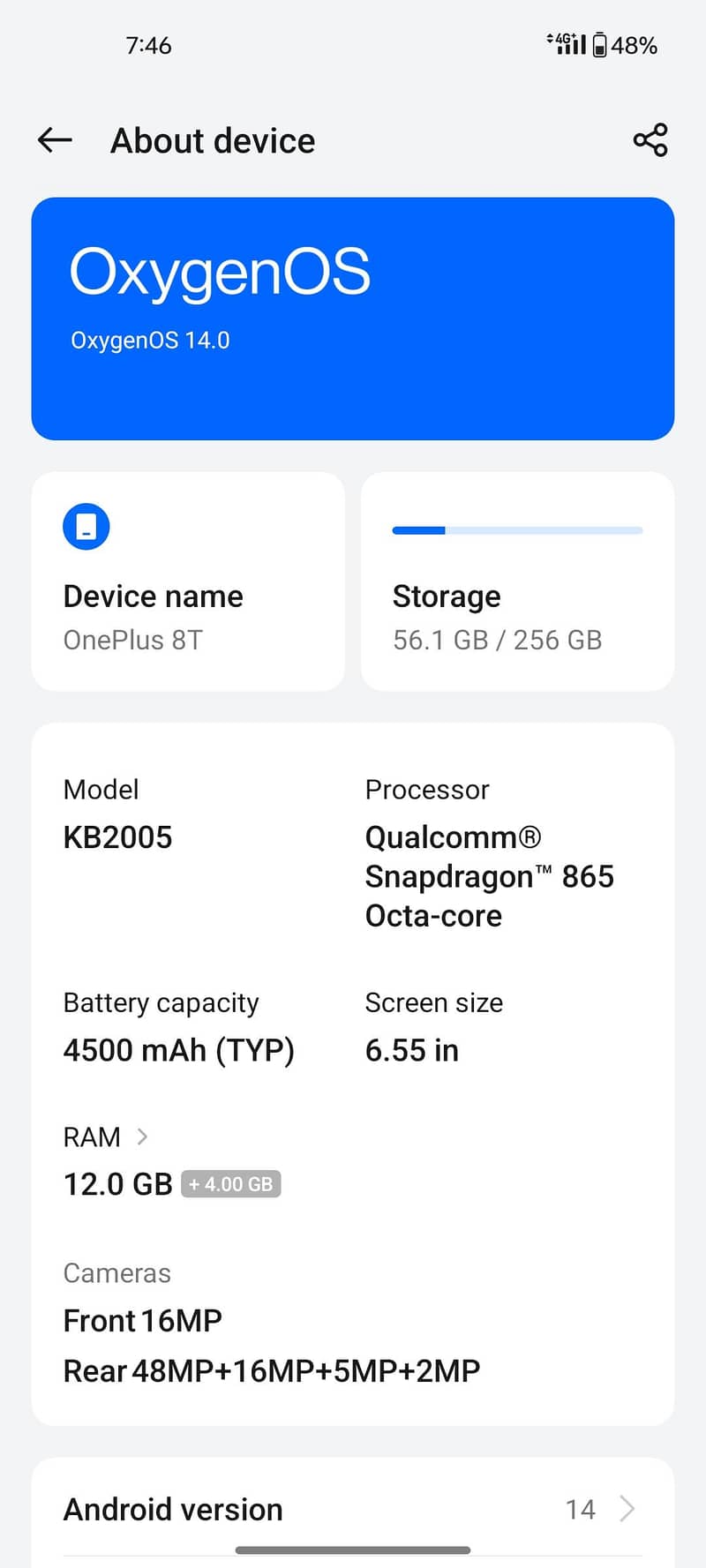 One Plus 8T 4