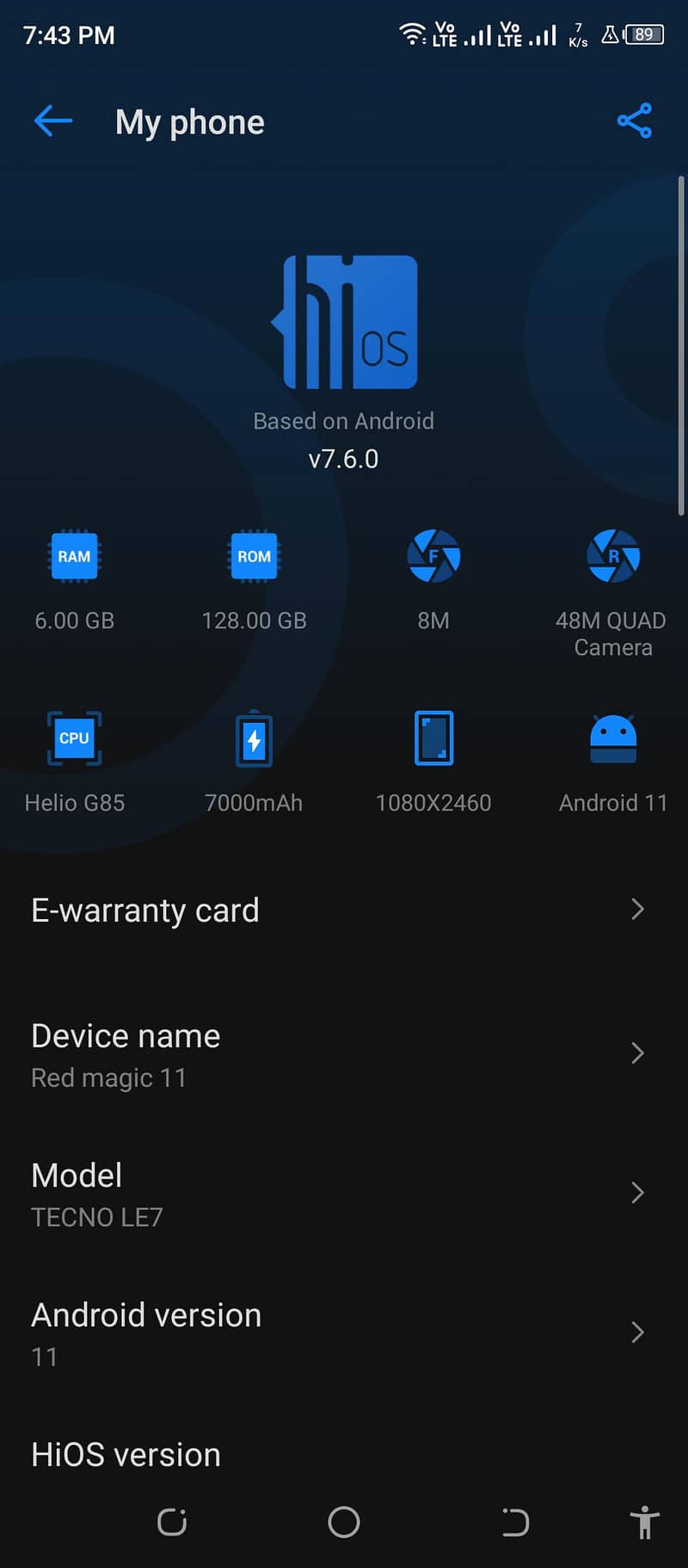 Tecno Pova 2 0