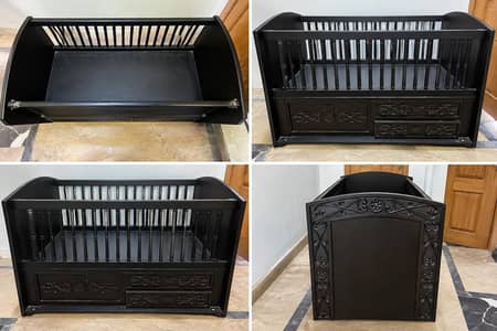 Beautiful Wooden Baby Cot / Baby Crib – Good Condition