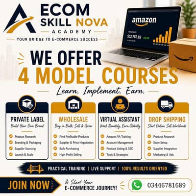 Amazon E-commerce courses | Private Label | Wholesale | VA