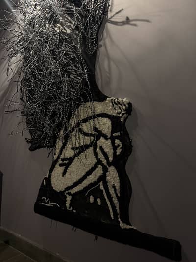 Hand embroidered hanging