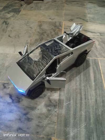 Diecast Cyber Truck Diecast Toy with bike Music and Sound