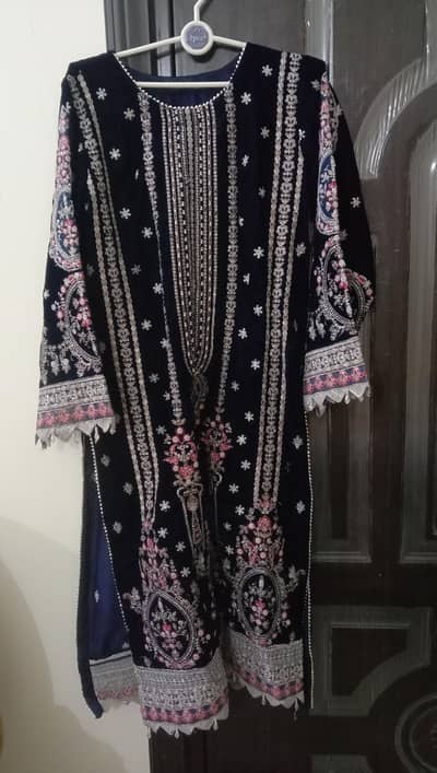 Black Embroidered Kurti with Detailed Floral Work