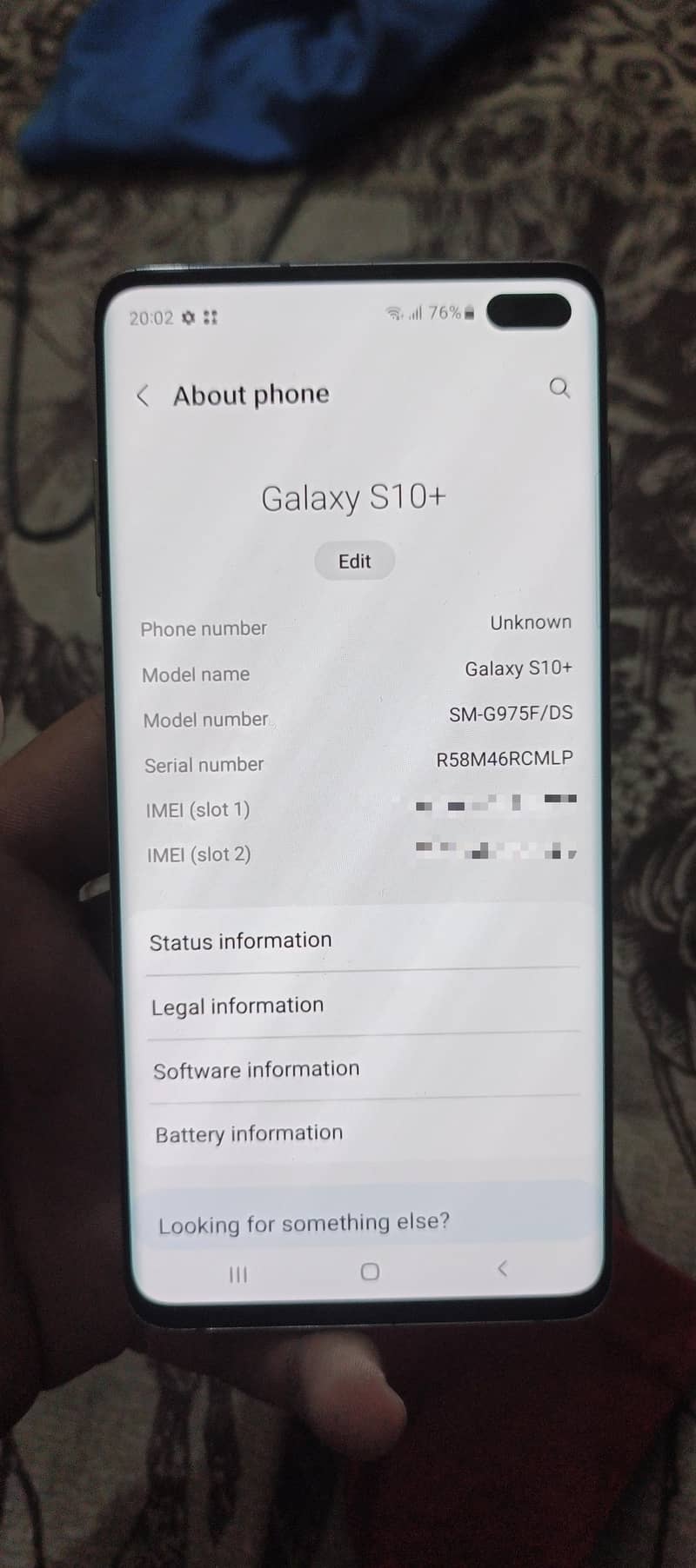 Samsung Mobile S10 Plus 8