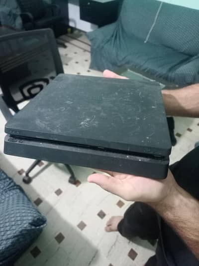 PS4 Slim 1TB with box plus 2 controllers and 1 CD