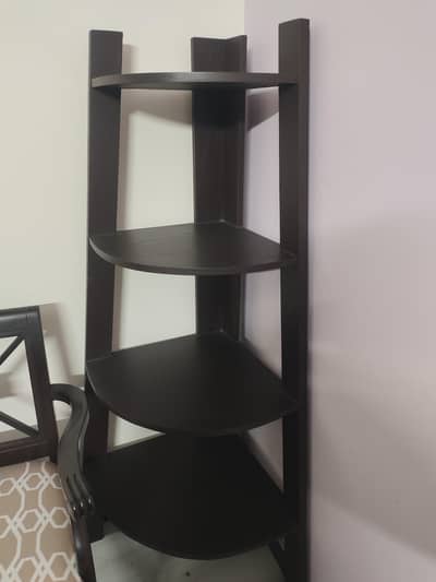 Tier Wooden Corner Shelf / Display Rack – Excellent Condition