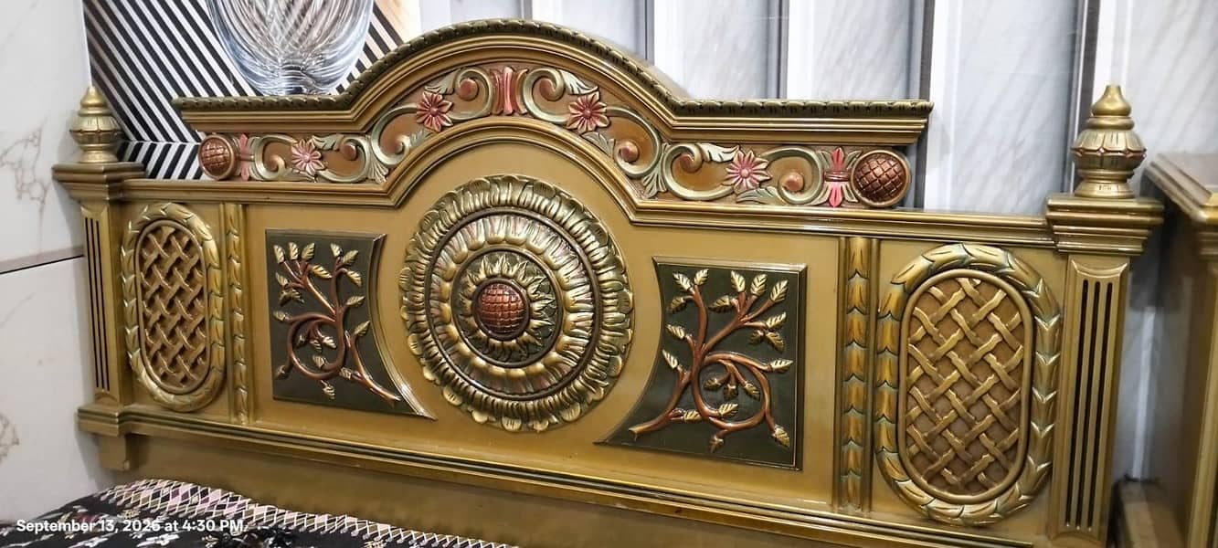 Bed with Side Table and Dressing 5