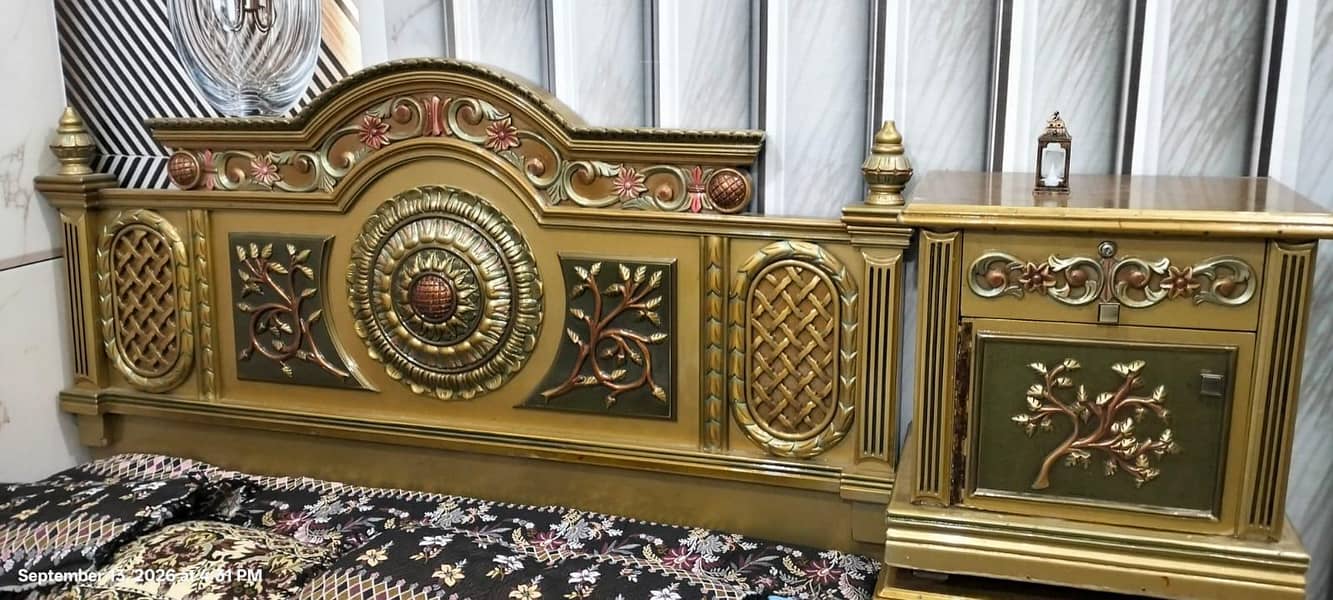Bed with Side Table and Dressing 11