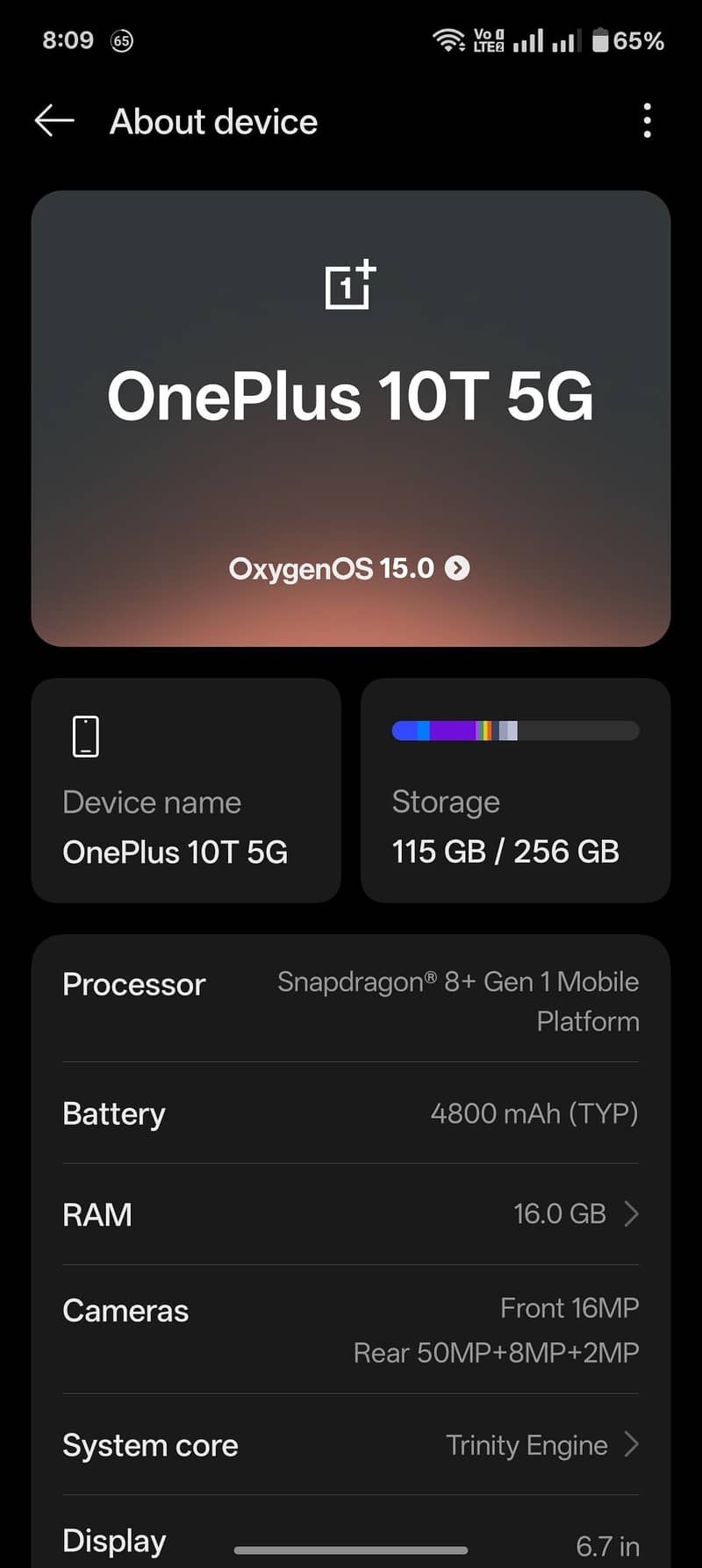 One Plus 10T 6